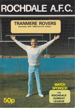 Rochdale v Tranmere Rovers Match Programme 1986-12-26